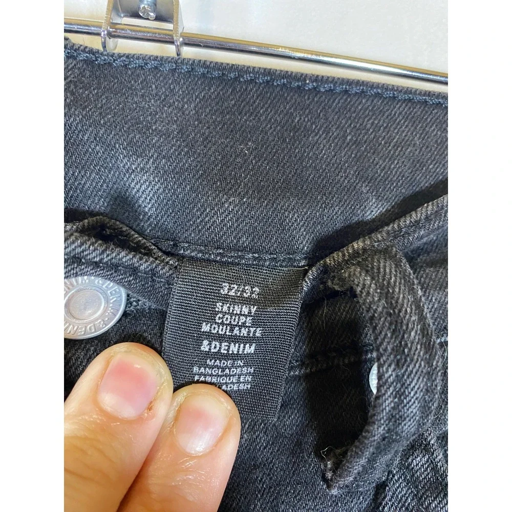 Moulante & Denim Black Skinny Jeans 32x32 Stretch Minimalist Casual